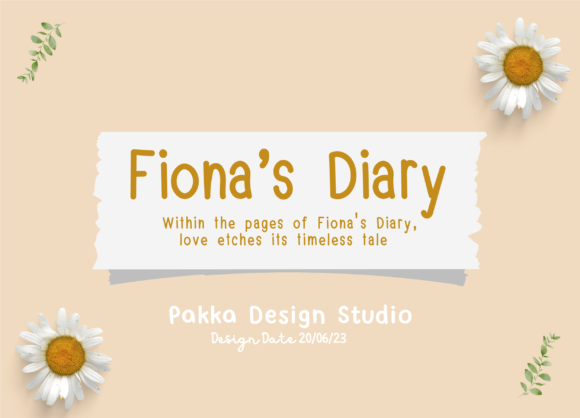 Fionas Diary: A Princess-Themed Font for Storytelling