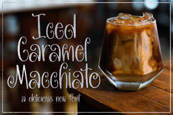 Iced Caramel Macchiato: The Sweet Script for Cozy Designs