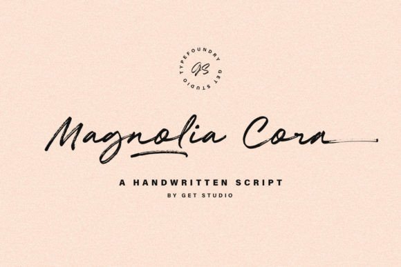 Magnolia Cora: A Handwritten Font with Real Brush Texture