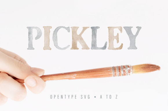 Pickley: A Watercolor Bitmap Font for Bold, Artistic Headers