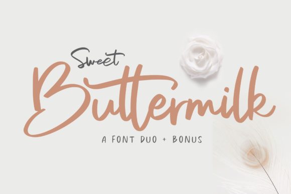 Sweet Buttermilk Duo: A Playful Font for Authentic Design